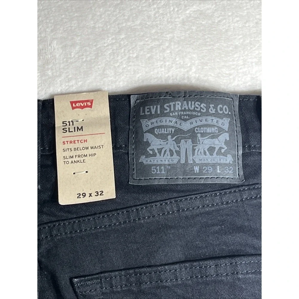 NEW LEVI'S STRAUSS 511 MEN'S ORIGINAL SLIM FIT JEANS PANTS BLACK 511-4406